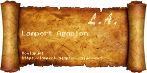 Lampert Agapion névjegykártya